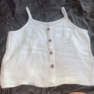 White SHEIN size small (fits medium) loose fit tank top. Like new